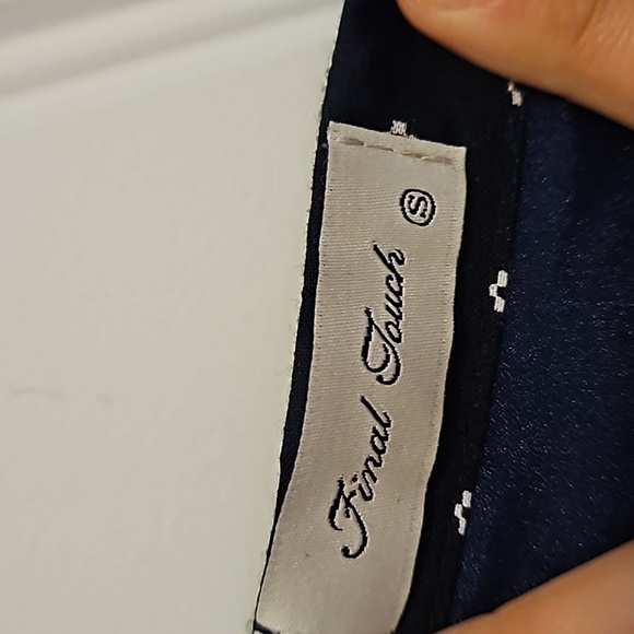 Navy Blue With Patern Flowy Mini Skirt Size S - Picture 6 of 8